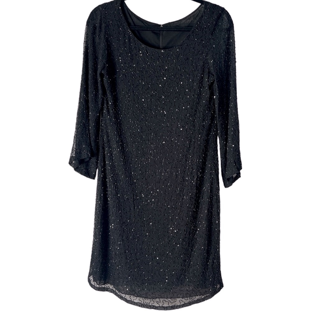 Alice and Olivia Beaded Silk Dress